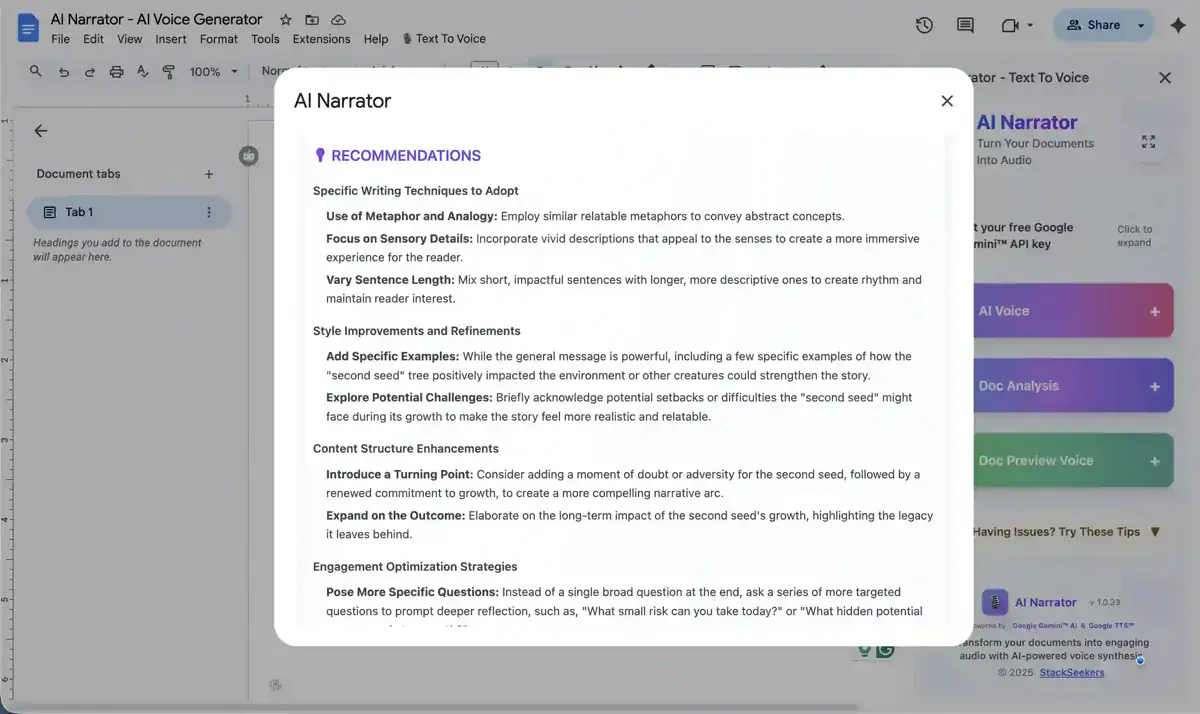 Wie man KI-Stimmen für E-Learning-Narrationen in Google Docs verwendet